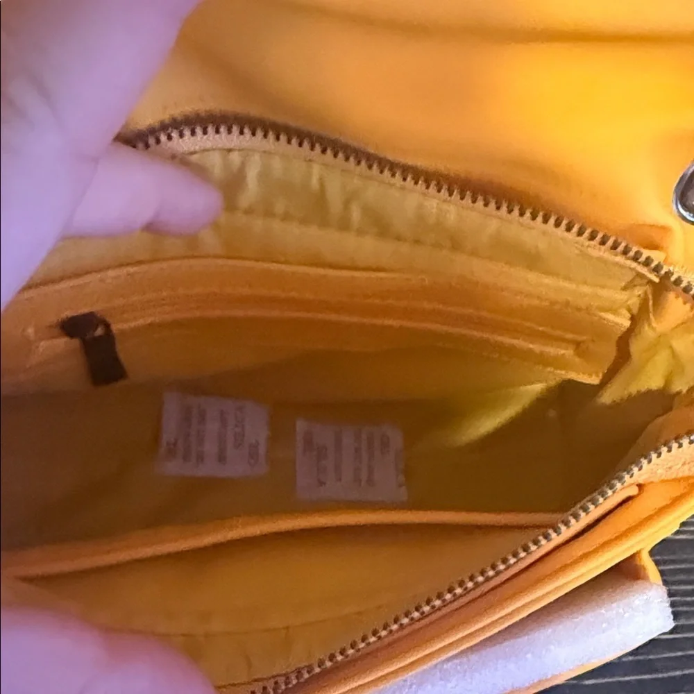 Badgley Mischka Mustard Quilted Crossbody Bag